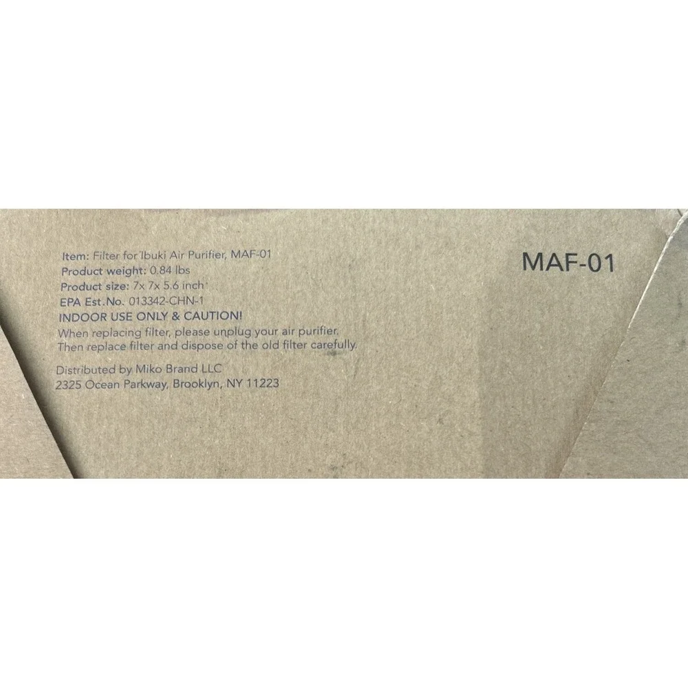 Miko Ibuki Air Purifier Replacement Filter with 3-Layer True HEPA Filtration
